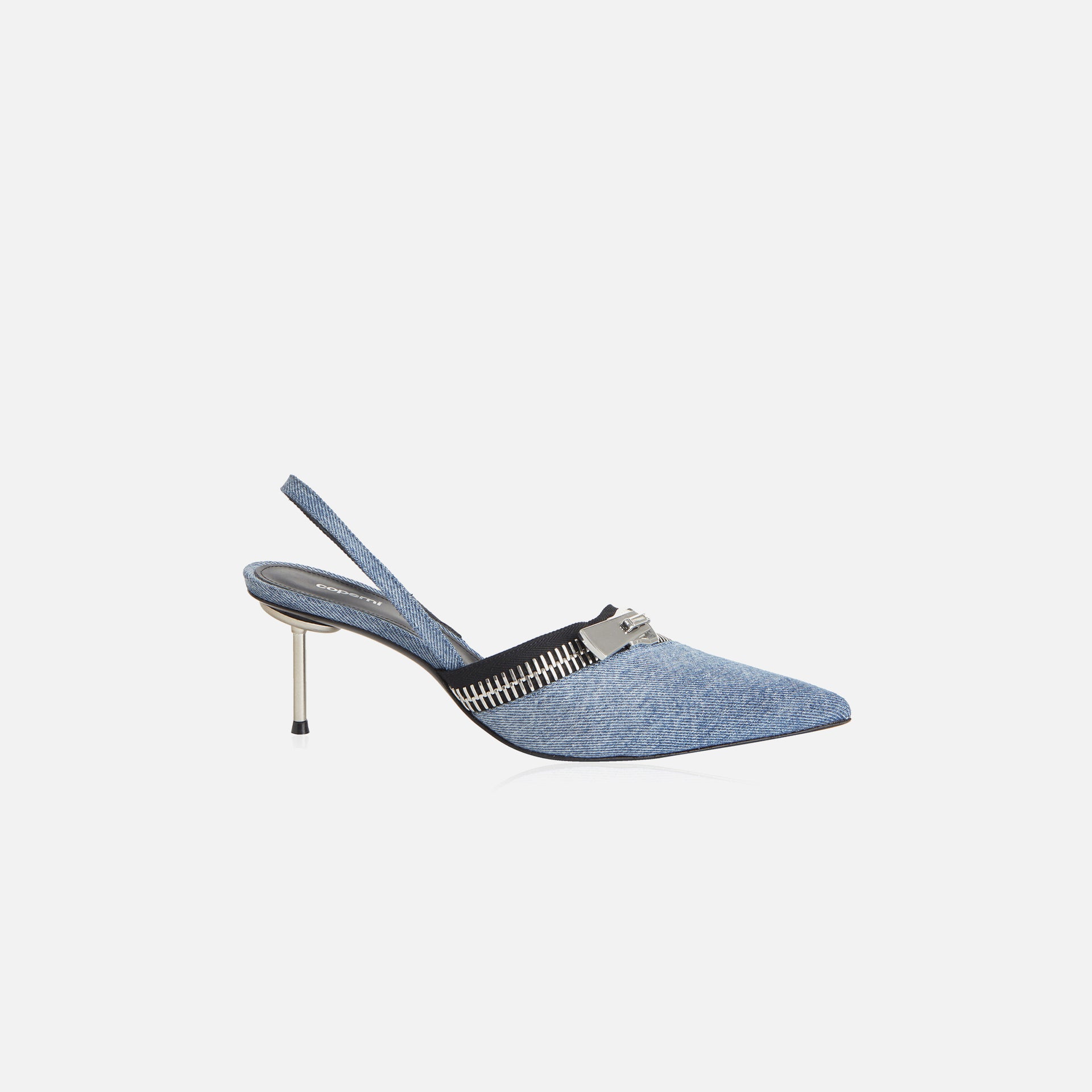 Coperni Denim Zip Stiletto - Washed Blue