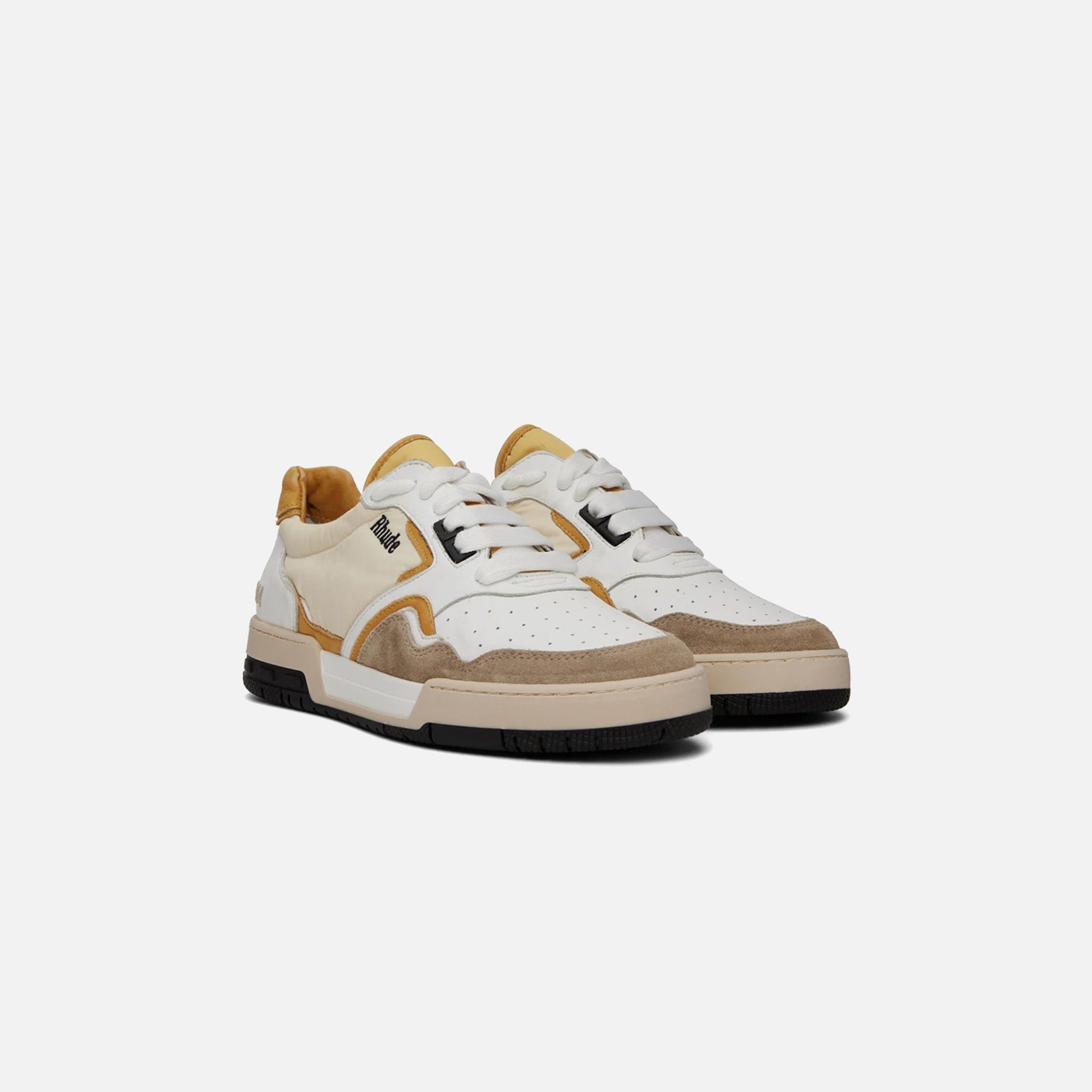 Rhude Racing Sneaker - White / Mustard / Beige