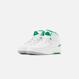 Jordan PS Air Jordan 2 Retro - White / Lucky Green / Light Steel