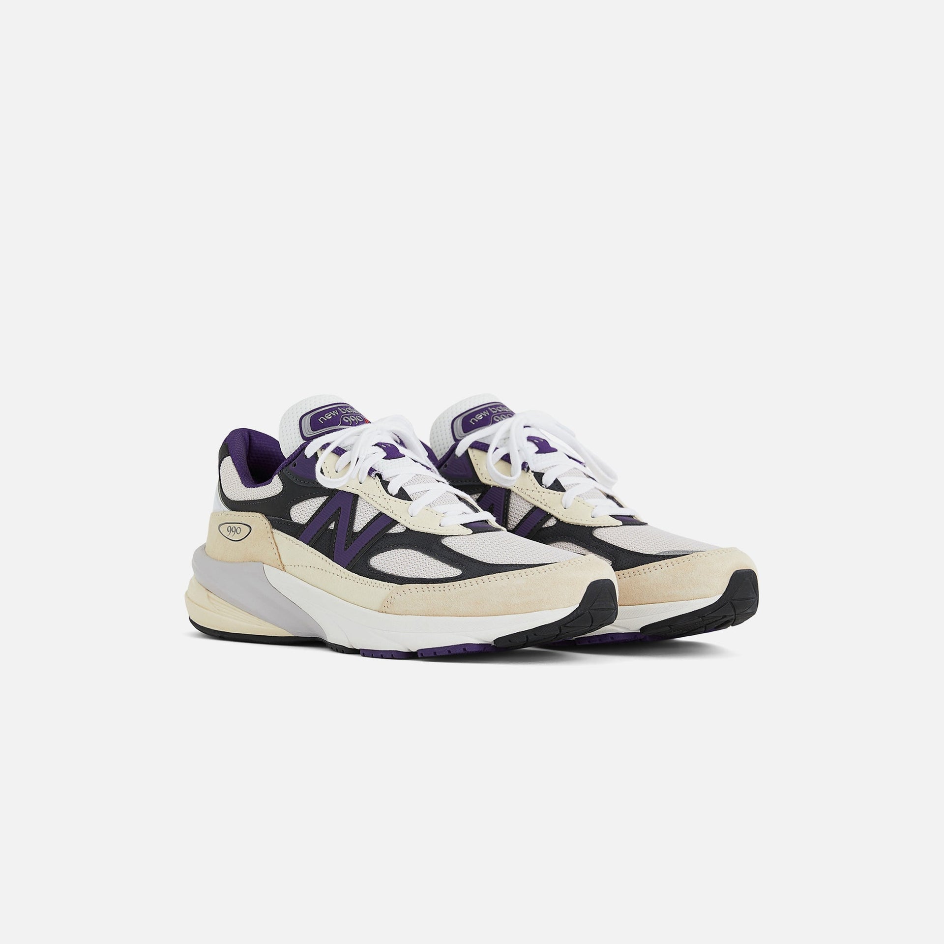 New Balance Made in USA 990v6 - White / Black Plum / Phantom