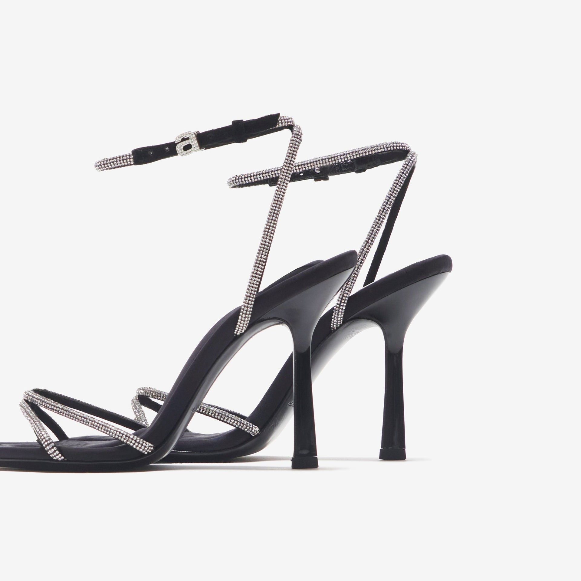 Alexander Wang Dahlia 105 Crystal Sandal - Black / Clear