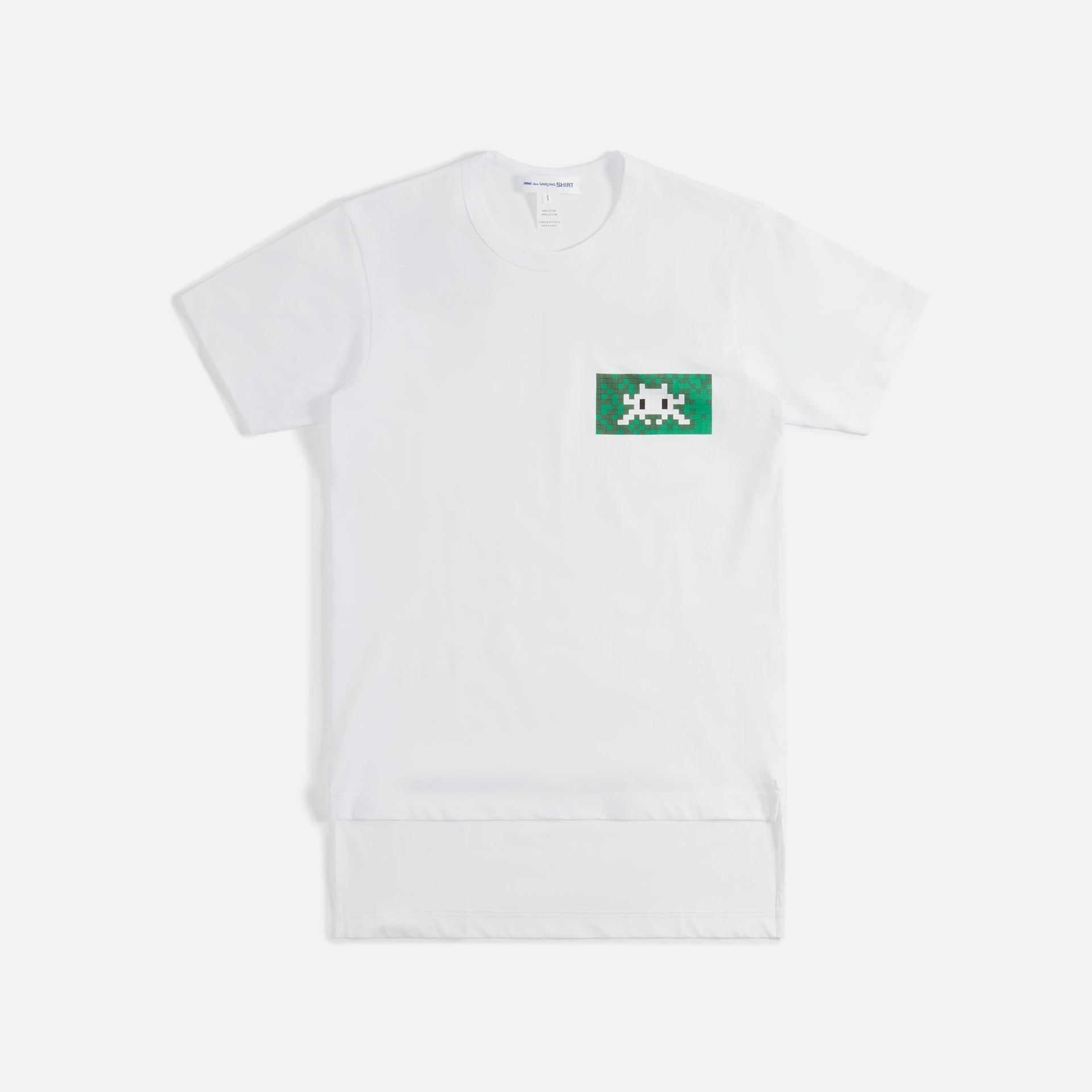 Comme Des Garçons Shirt Invader Digital Print Tee - White