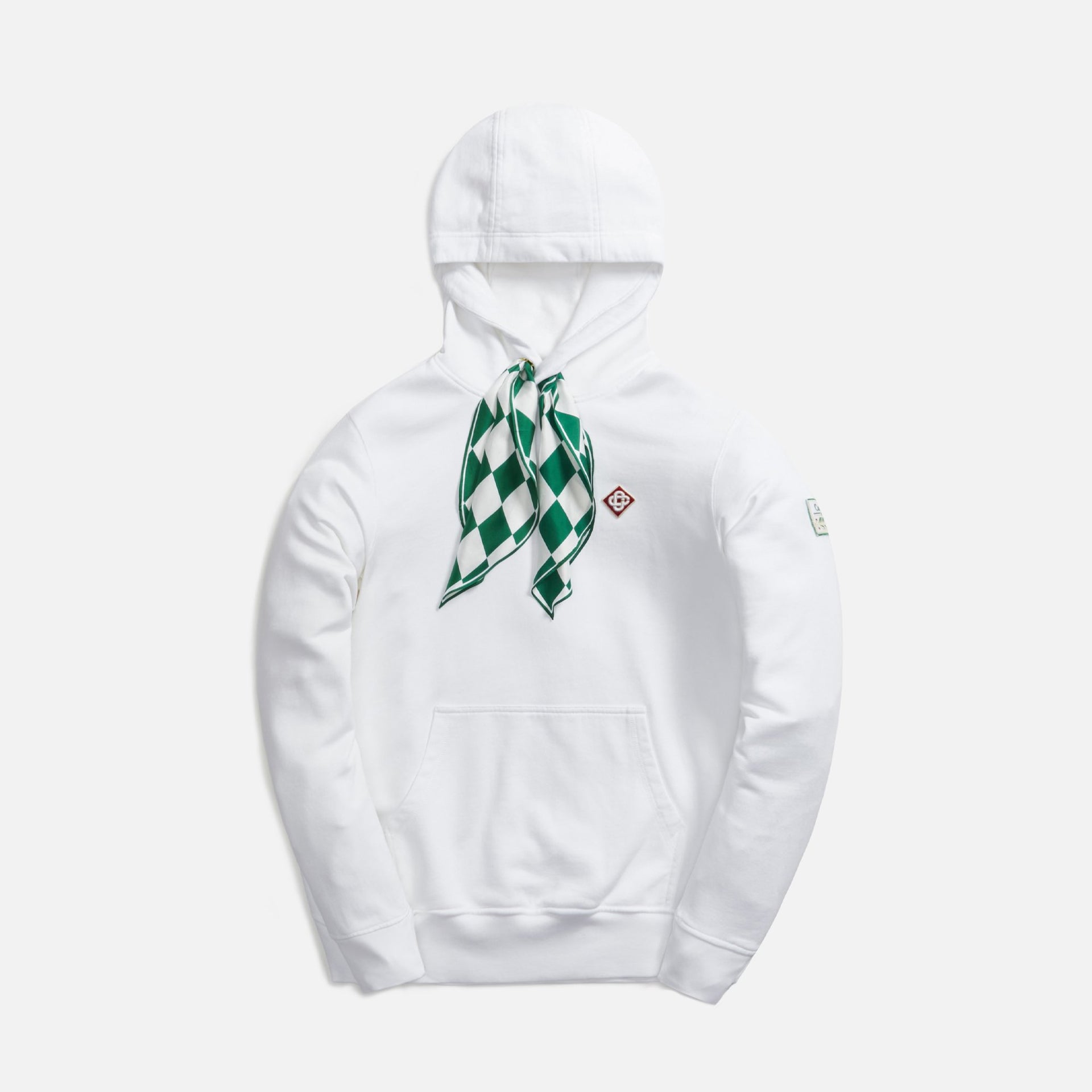 Casablanca Scarf Hooded Sweatshirt - Bright White