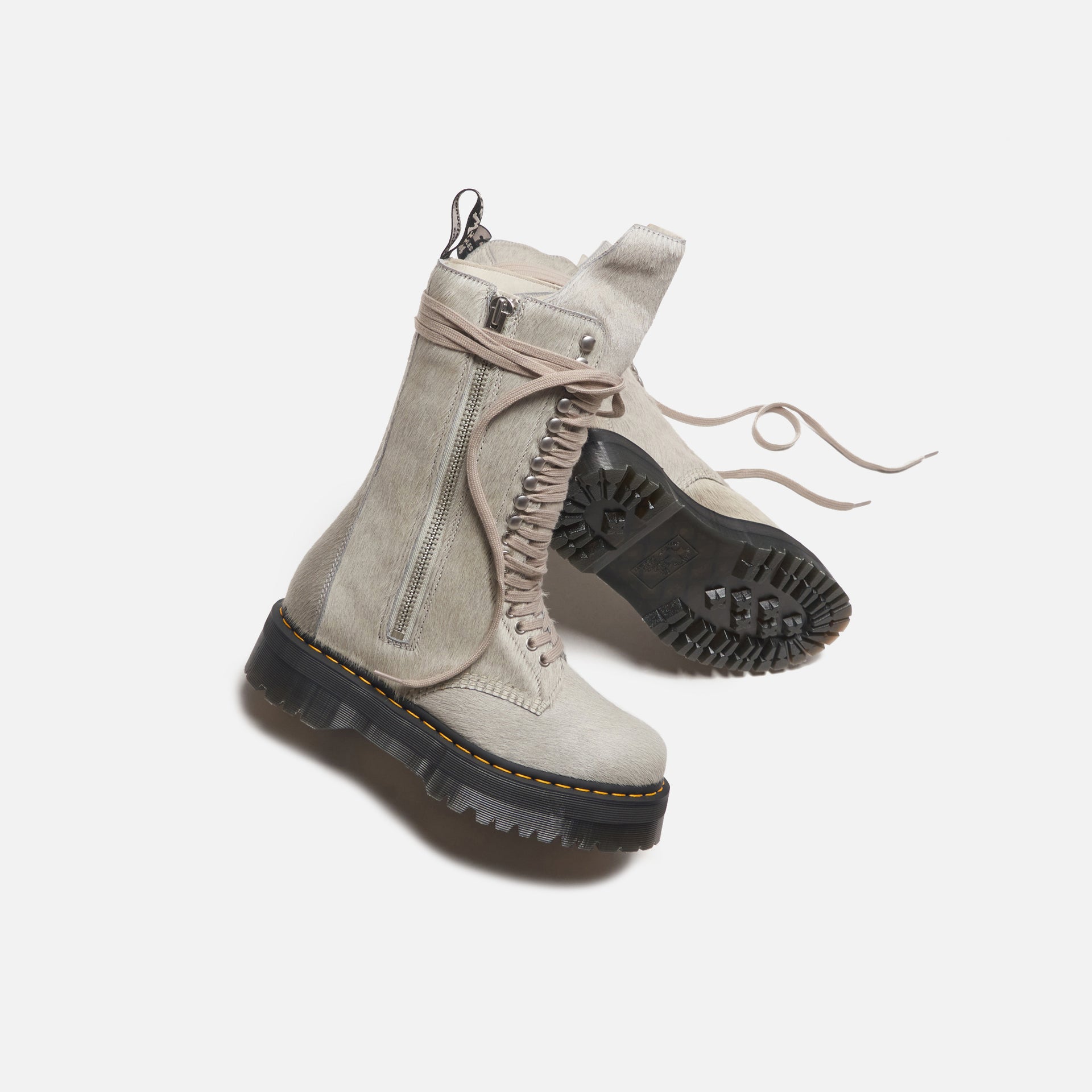 Dr. Martens x Rick Owens Quad Sole Calf Length Boot - Pearl