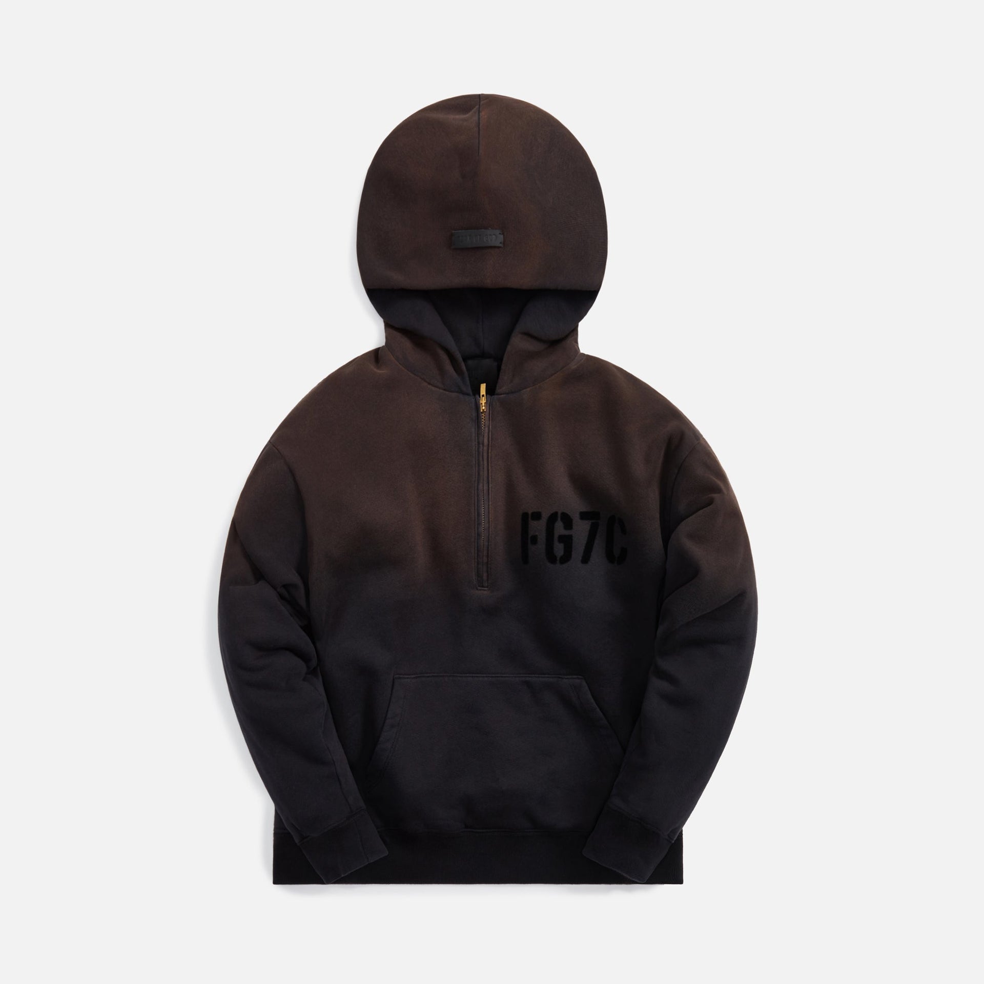 Fear of God L/S Half Zip Hoodie - Vintage Black