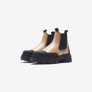 Ganni Cleated Low Chelsea Boot - Sand