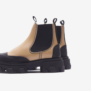 Ganni Cleated Low Chelsea Boot - Sand