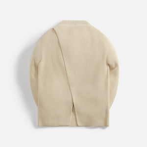 Jil Sander Cotton Rib Crew Neck With Wrap Back - Cloud