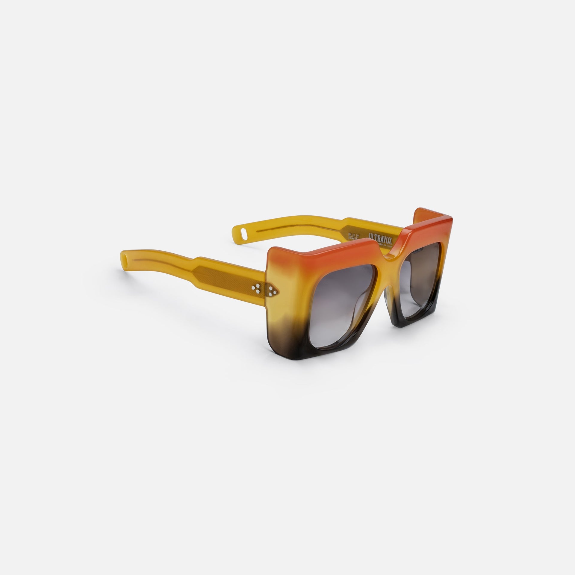 Jacques Marie Mage Ultravox Crush Frame Brandy Gradient Lens Silver Hardware - Orange