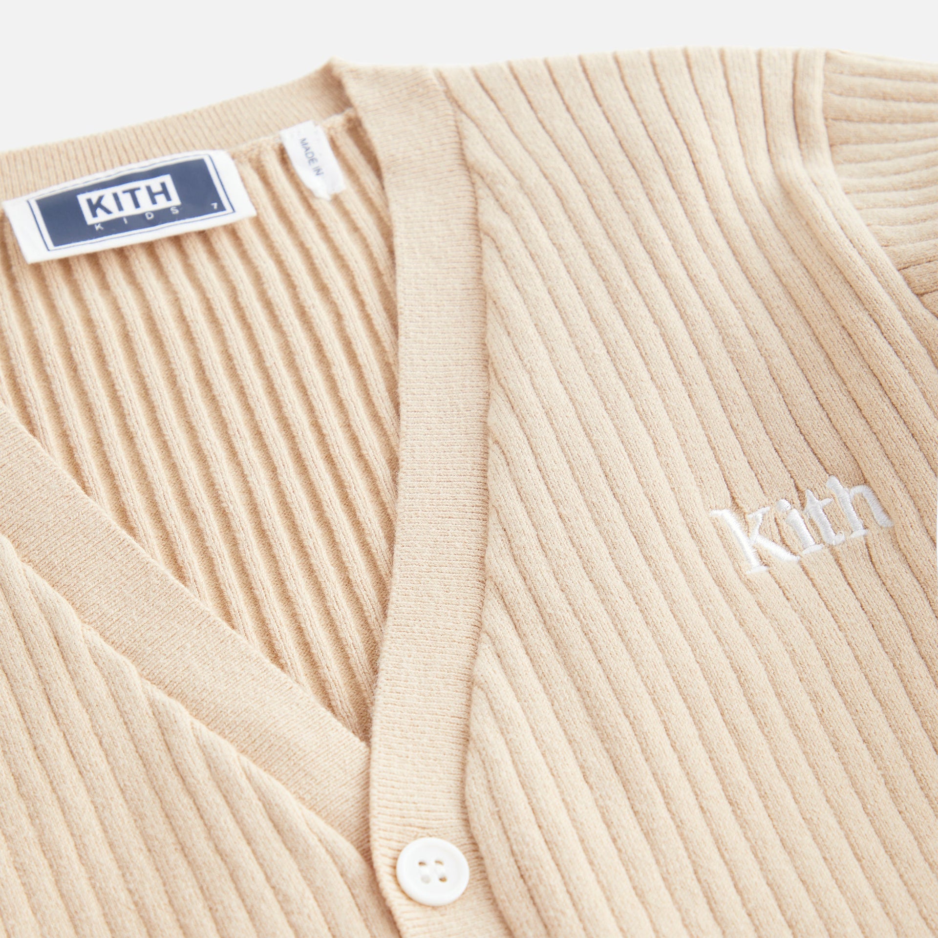 Kith Kids Knit Rib Cardigan - Birch