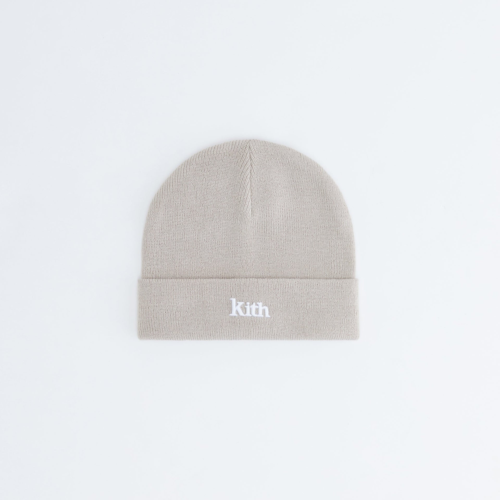 Kith Kids Classic Serif Logo Beanie - Plaster