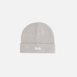 Kith Kids Classic Serif Logo Beanie - Plaster