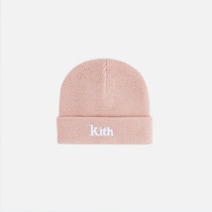 Kith Baby Classic Serif Logo Beanie - Rose