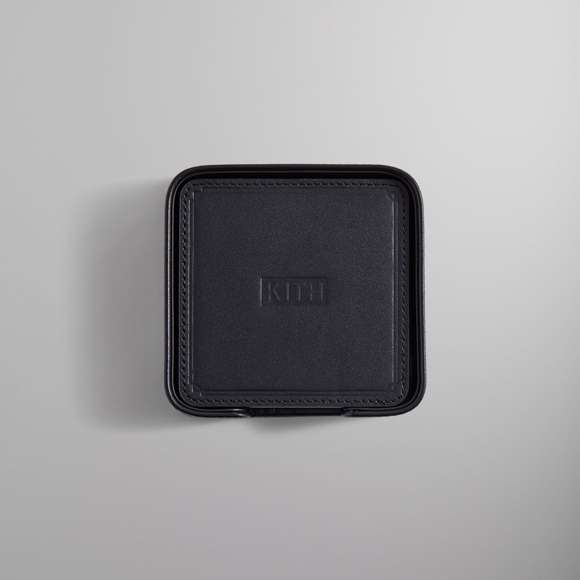 Kith Monogram Leather Coasters - Black