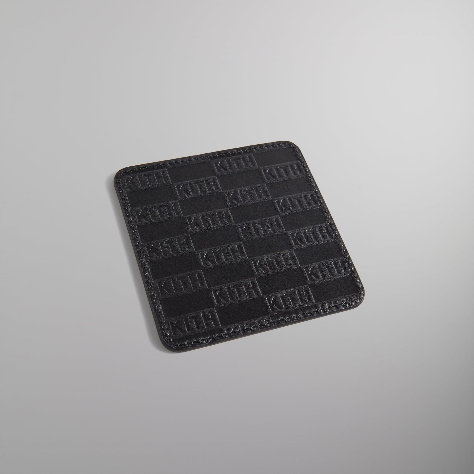 Kith Monogram Leather Coasters - Black