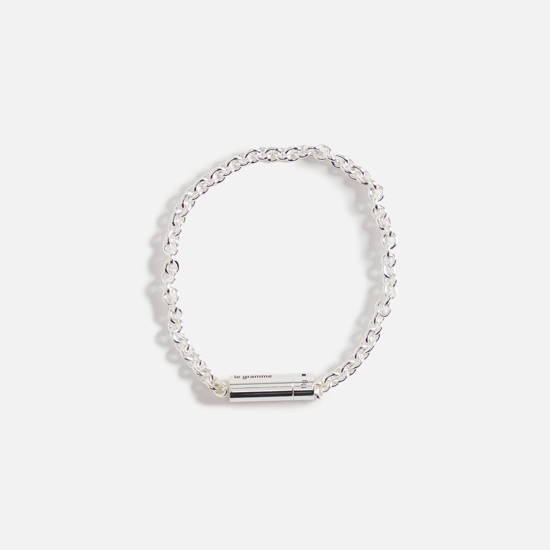 Le Gramme 11g Polished Sterling Silver Cable Bracelet - Silver