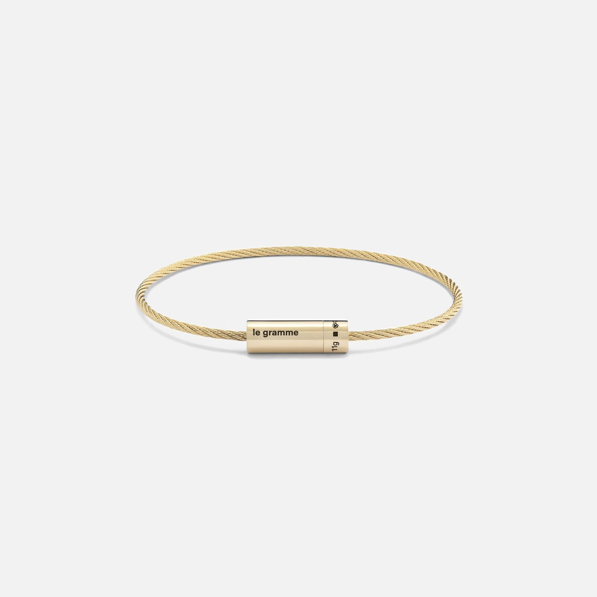 Le Gramme 11g Polished Cable Bracelet - Yellow Gold