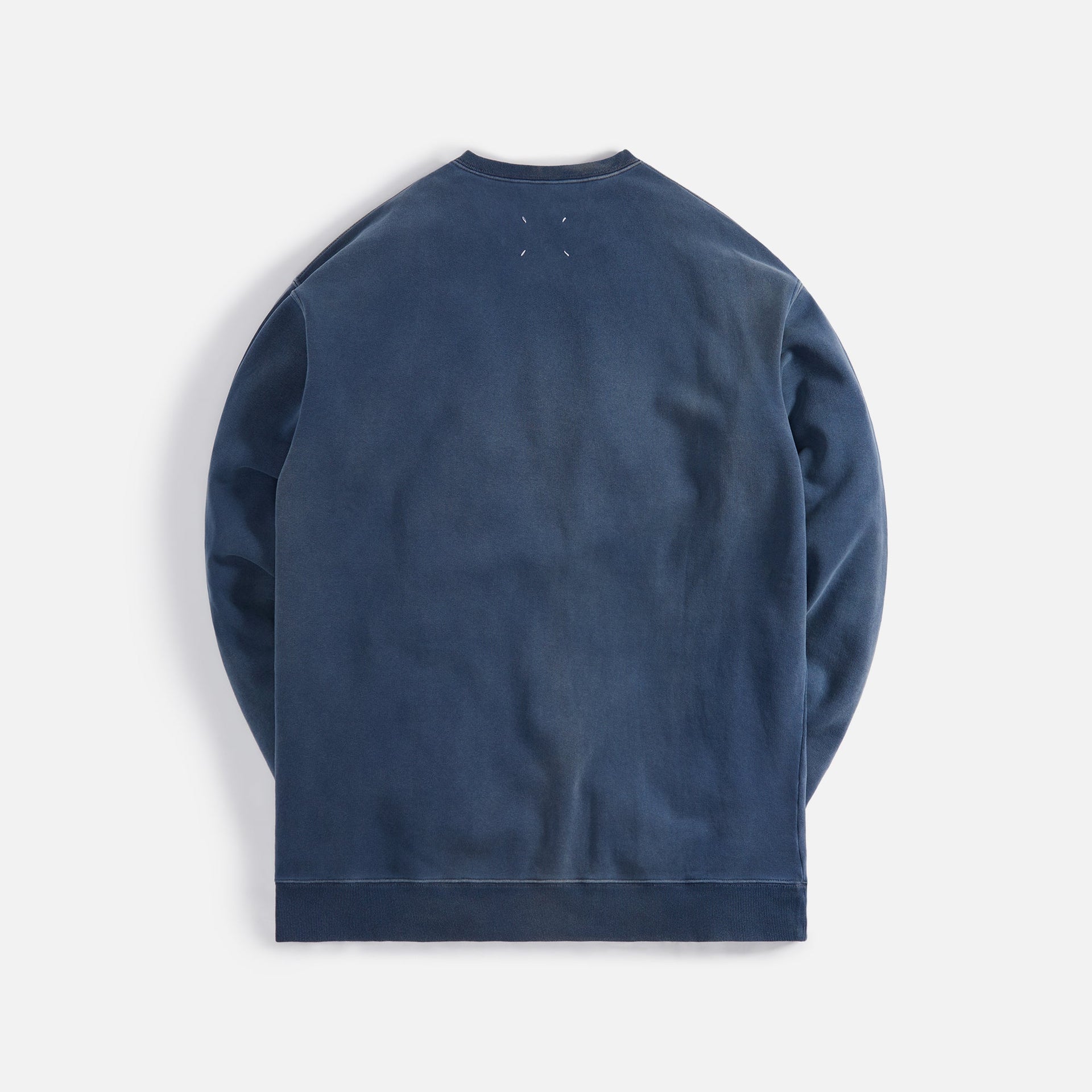 Maison Margiela Organic Cotton Fleece Margiela Crewneck - Blue