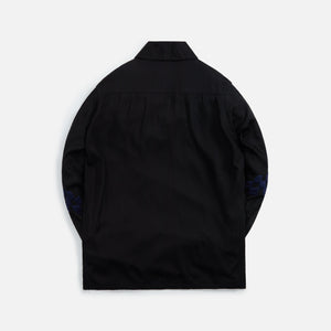 Noma Flower Hand Embroidery Shirt - Black