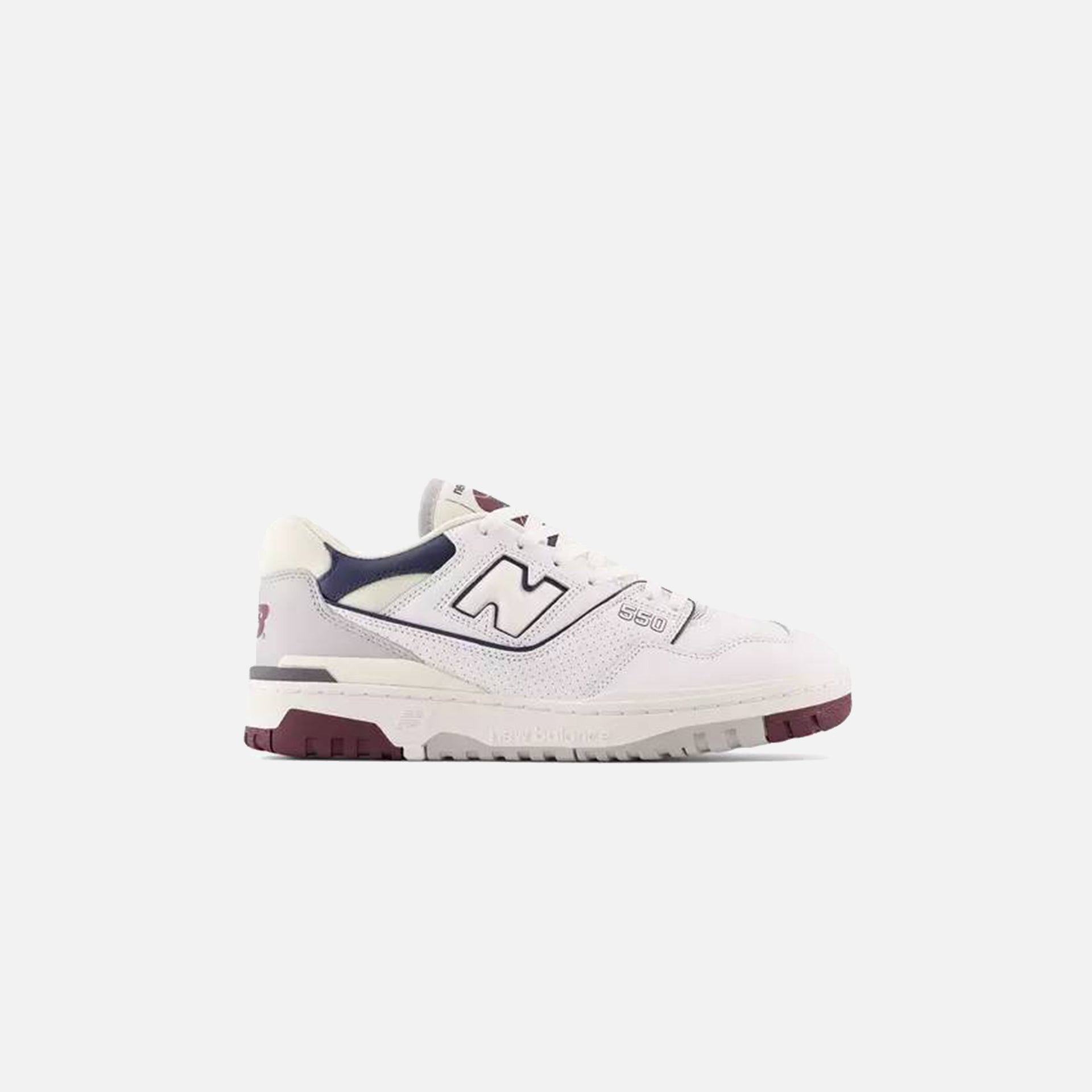 New Balance 550 - White / Natural Indigo / Burgundy