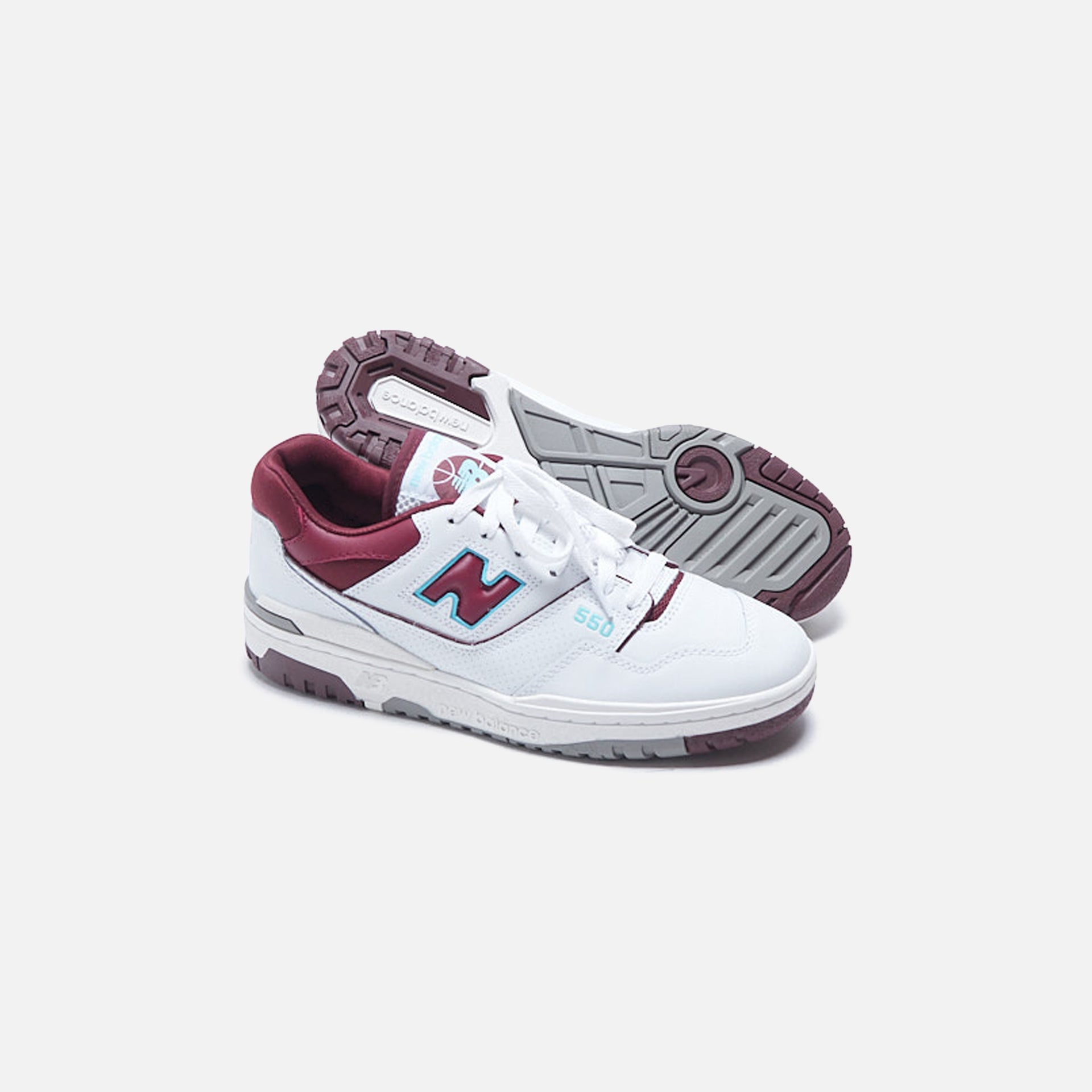 New Balance 550 - White / Burgundy