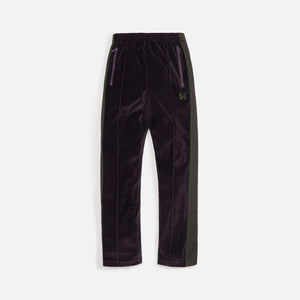 Needles Narrow Track Pant C/PE Velour - Eggplant