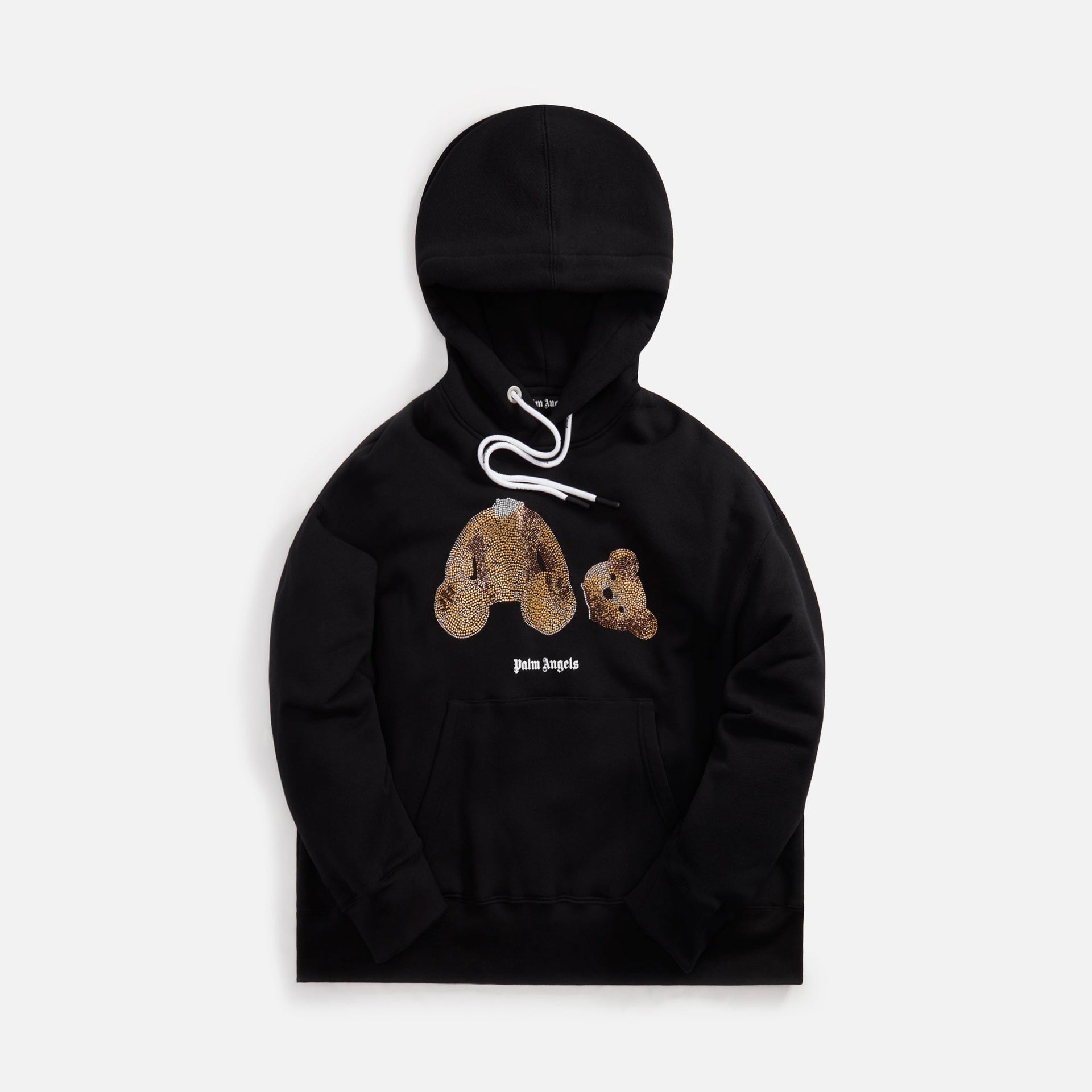 Palm Angels PA Sequins Bear Hoodie - Black Gold