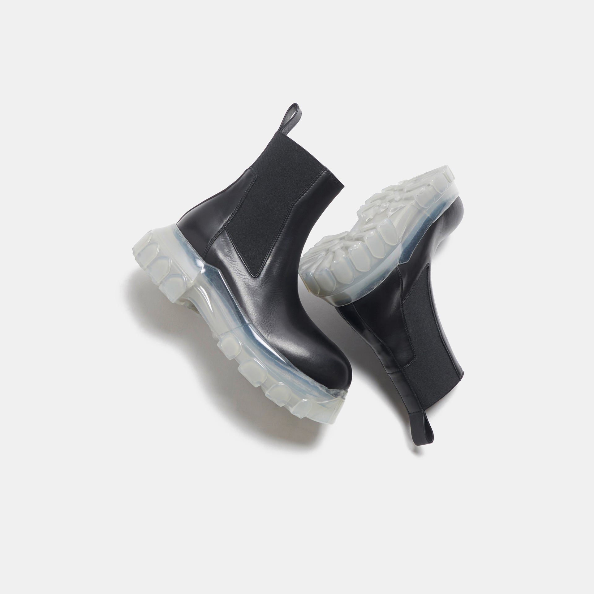 Rick Owens WMNS Beatle Bozo Tractor - Black / Clear