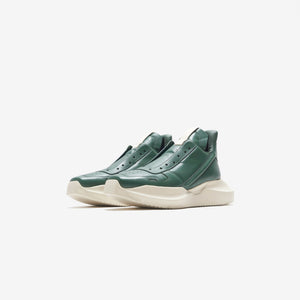 Rick Owens Scarpe Pelle Geth Runner - Teal / Milk