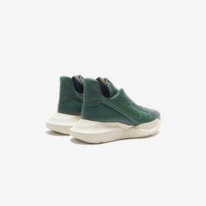 Rick Owens Scarpe Pelle Geth Runner - Teal / Milk