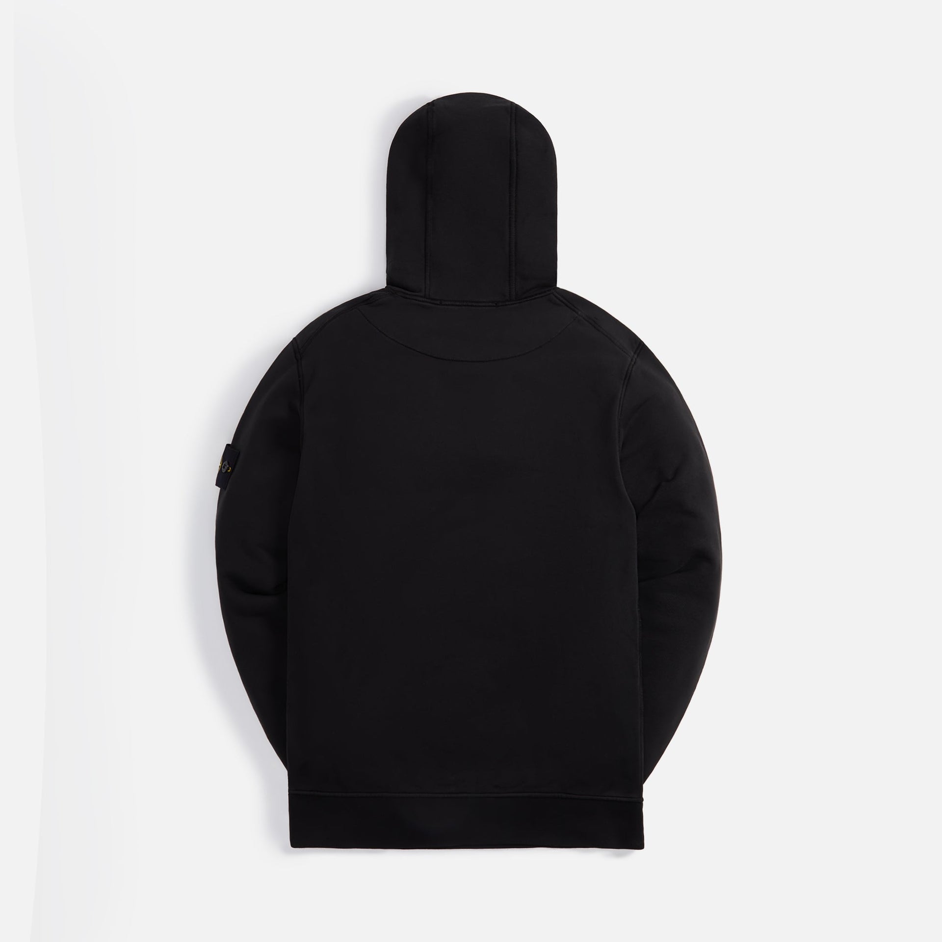 Stone Island Brushed Cotton Fleece Garment Dyed Hoodie - Black