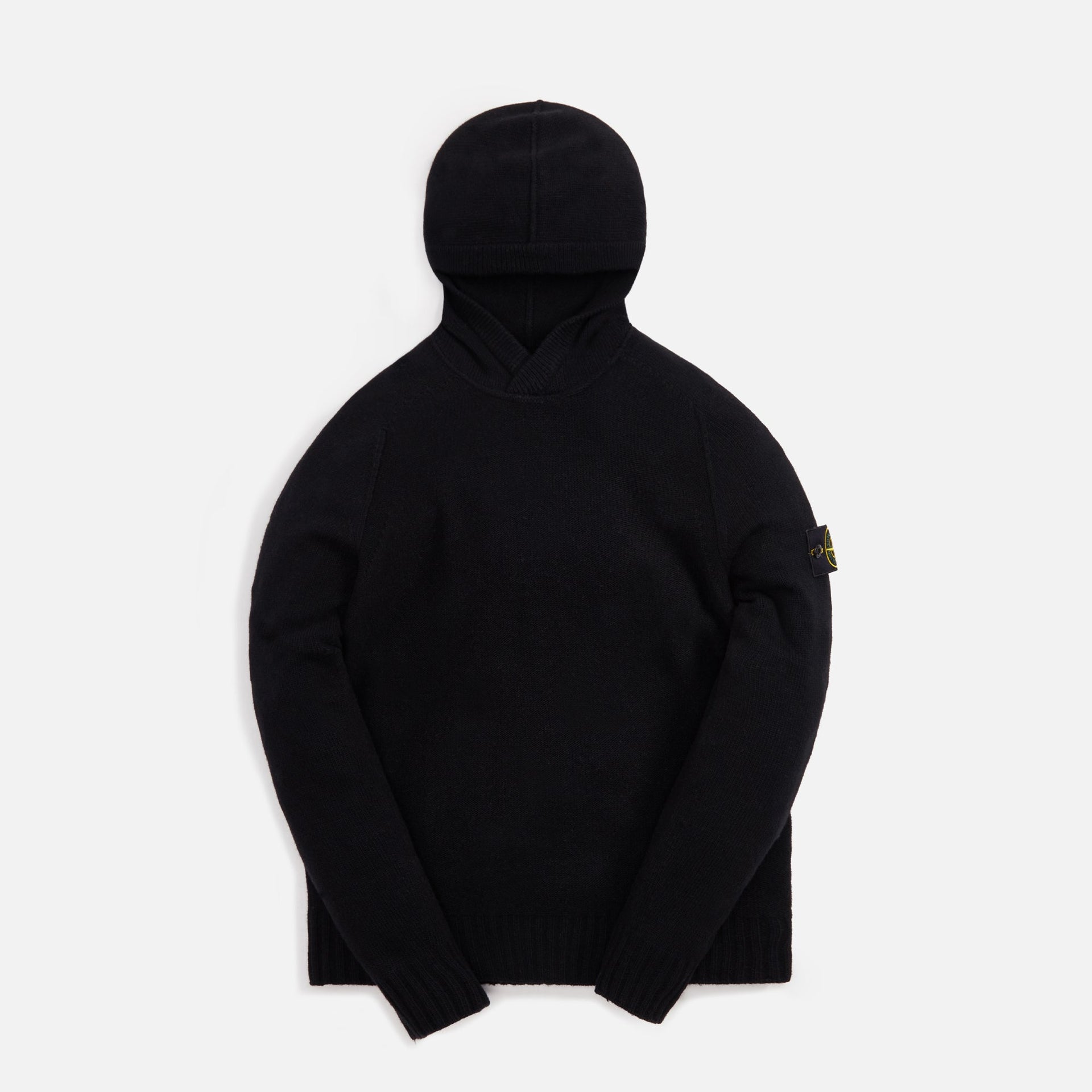 Stone Island Lambswool Naslan Hood Sweater - Black