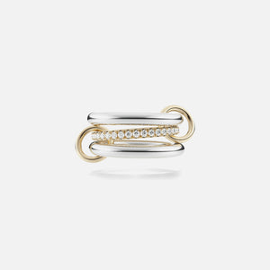 Spinelli Kilcollin Libra SG Petite 3 Link Ring - Silver / Yellow Gold