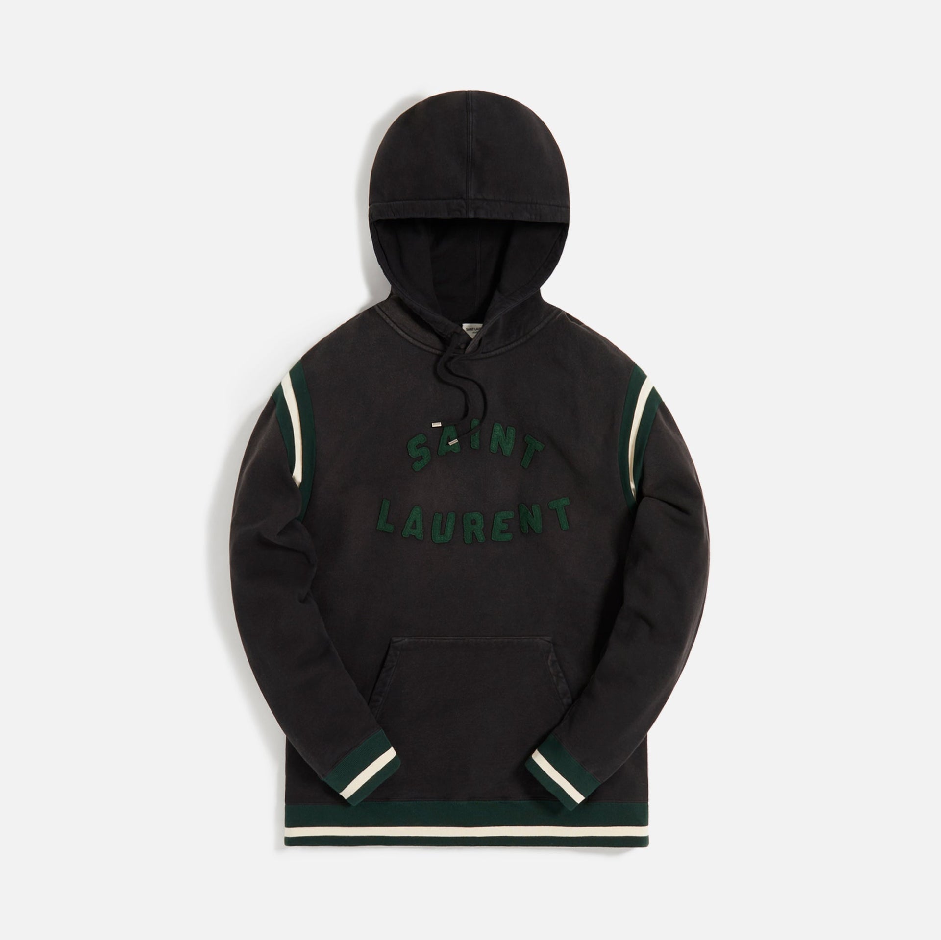 Saint Laurent Appliqué Hoodie - Noir Vert