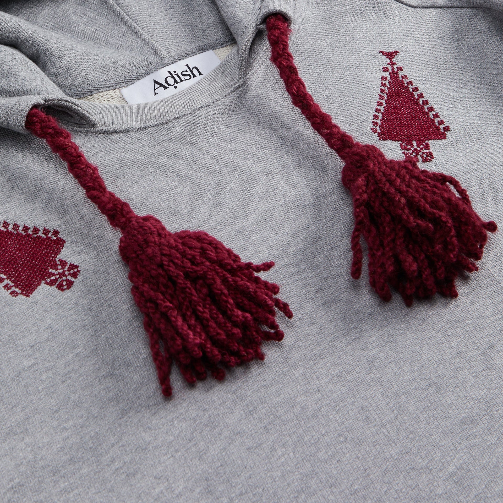 Adish Makhlut Lakiya Tassels Hoodie - Grey