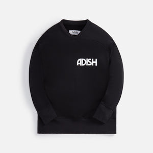 Adish Zahara Printed Logo Crewneck - Black