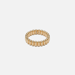 Maor Capsule 5MM Ring in Yellow Gold with White Diamond - Gold