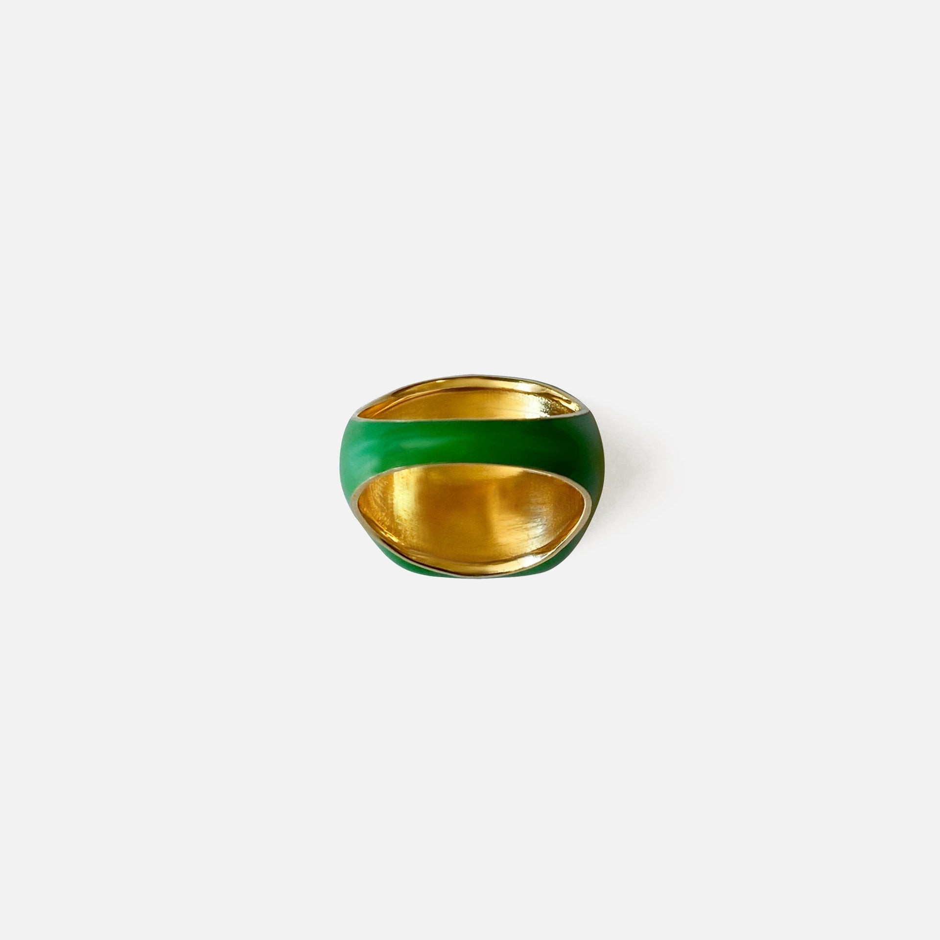 VEERT Emerald Square Signet Ring - Green