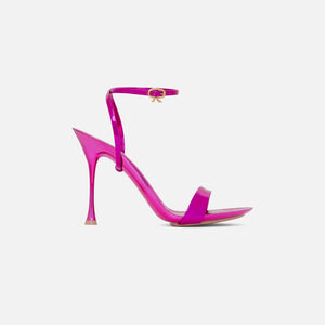 Gianvito Rossi Spice Ribbon Metallic Stiletto Sandals - Dark Pink